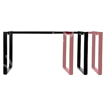Cadru de masă din oțel tip O, lungime reglabilă de la 100 la 160 cm, lățime 60 cm, culoare negru, alb sau gri