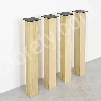 Πόδια τραπεζιού ίσια 71x8 cm, Ακατέργαστη δρυς, σετ 4 τμχ.