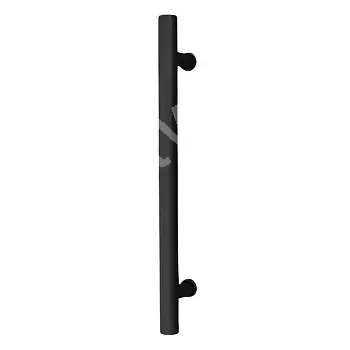 Dlouhá černá ocelová rukojeť s kulatou tyčí pro posuvné dveře nebo čela nábytku, výška 40 cm nebo 60 cm, váha 580 nebo 680 gramů, sada 2 ks