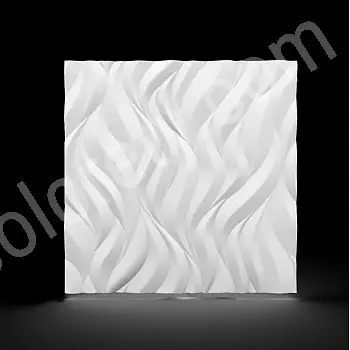 Koristeelliset seinäpaneelit polystyreeniä Lämpö, koko 60x60cm, valkoinen väri, maalattava, sarja 12 kpl