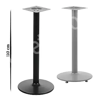 Baza centrala de masa metalica pentru mese de bar, vopsea pudra neagra sau gri, inaltime 110 cm