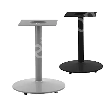 Metallinen keskipöytäjalka terästä, korkeus 72 cm, väri musta tai harmaa, pohjan halkaisija 57 cm