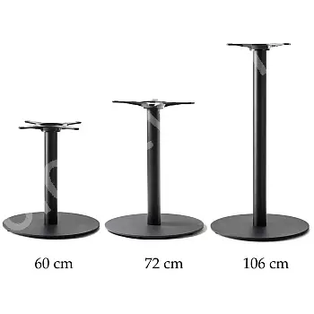 Ťažká centrálna stolová noha z ocele, pre stolové dosky s priemerom do 100 cm, pre konferenčné stolíky, jedálenské alebo barové stoly, v akejkoľvek farbe RAL