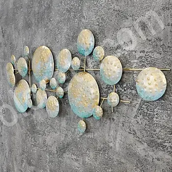 Décoration murale en métal 3D, image en métal &amp;amp;quot;planètes abstraites&amp;amp;quot;, dimensions 130x50 cm