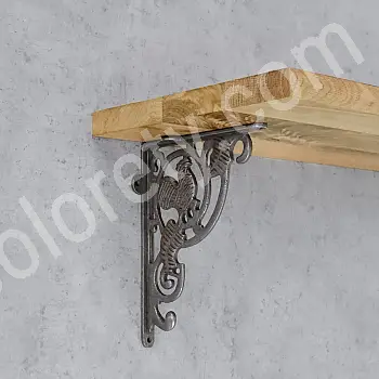 Nosač police od lijevanog željeza, nosač dimenzija 27x20 cm, držač &amp;amp;quot;jutarnji pijetao&amp;amp;quot; - 2 kom. u kompletu.