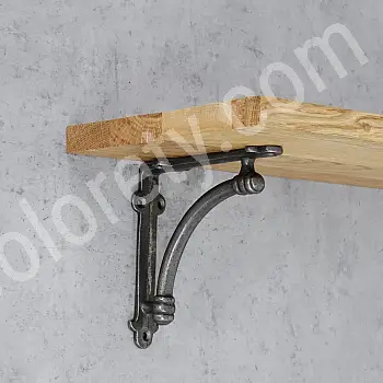 Cast iron shelf support, bracket with dimensions 14x14 cm, &amp;quot;Albion style&amp;quot; - in a set of 2 pcs.