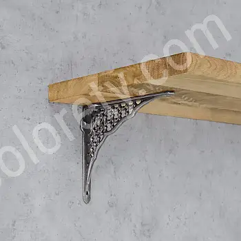 Στήριγμα ραφιού από χυτοσίδηρο, βραχίονας με διαστάσεις 17x21 cm, θήκη &amp;amp;quot;Δίχτυ&amp;amp;quot; - σετ 2 τεμ