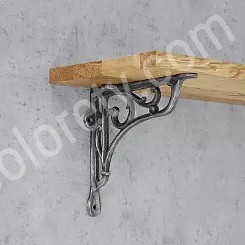 Dekorativer Regalhalter aus Gusseisen 17x19,6 cm, 2er-Set.