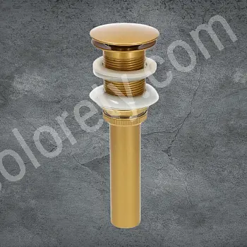 Pop up avloppsstopp för diskbänk utan bräddavlopp, gjord av mässing, i antik mässingsfärg, 19 cm eller 21 cm
