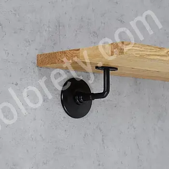 Universal Stahl elegant schwaarz Klammer, Gelännerhalter, Set vu 6 Stéck