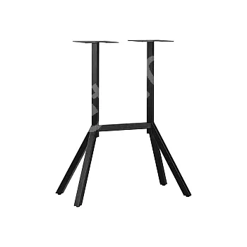 Baza metalica pentru masa de bar din otel, inaltime 106 cm, culoare neagra, pentru blaturi de dimensiuni mari - pana la 140x70 cm, pentru mese de bar