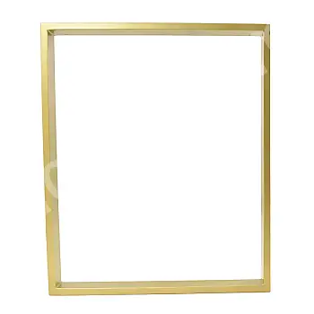 Gamba da tavolo rettangolare resistente in acciaio, altezza 72, larghezza 40 cm, colore oro, set da 2 pezzi
