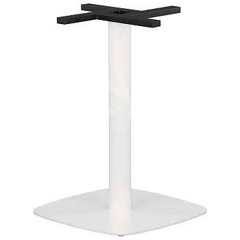 Kesklaua alus, kõrgus 71,5 cm, jalaaluse mõõdud 49,5 x 49,5 cm, valge värv