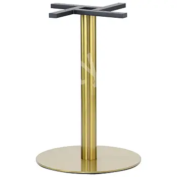 Base de table centrale, en acier inoxydable, couleur or, base 50cm, hauteur 72cm
