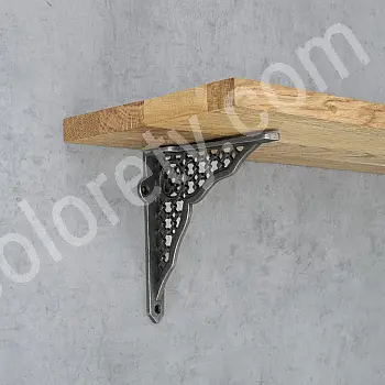 Čuguna plauktu balsts, kronšteins, augstums 15 cm, garums 15 cm, komplektā 2 gabali