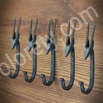Kleiderbügel-Set 5-tlg., Metall geschmiedet, Gazella, Höhe 15 cm