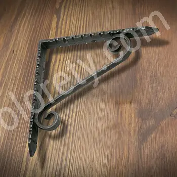 Suport de raft din fontă, suport cu o înălțime de 15.5 cm și o adâncime de 15.5 cm, set de 2 bucăți.