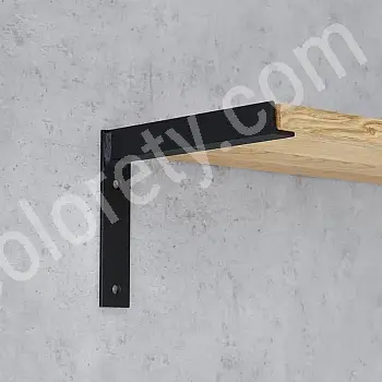 Stöd för stålhylla, konsol, Färg: stålgrå, höjd 15 cm, räta vinklar, längd 20 cm, set om 2 st