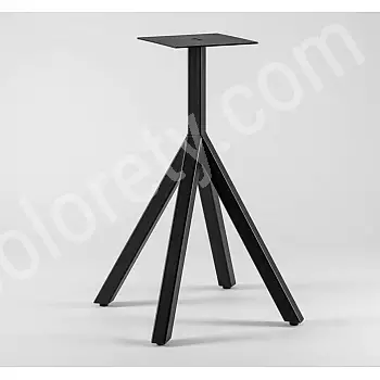 Metallinen pöytäjalusta 43x43x72cm, väri musta, pöytätasoille 70x70 cm asti