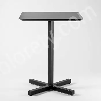 Centralno kovinsko mizno podnožje iz jekla, višina 60 cm, dimenzija podnožja miznega podnožja 43x43 cm, na voljo v črni, sivi ali beli barvi