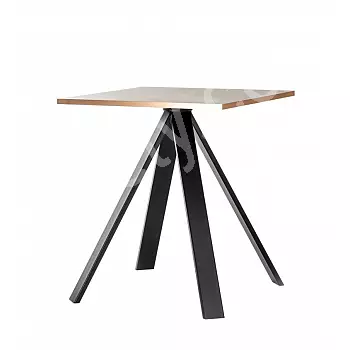 Base de mesa de metal con ranuras diagonales, altura 72 cm, dimensiones de la base de la mesa 64x64 cm, para mesas de comedor con tableros grandes de hasta 140 cm de diámetro
