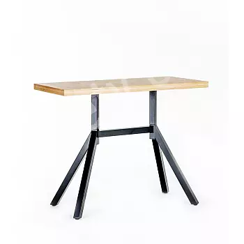 Augstas klases zema augstuma metāla galda pamatne izgatavota no tērauda, augstums 60 cm, apakšas izmēri 43x85, galda virsmām līdz 160x80 cm