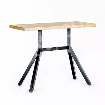 Baza de masa metalica din otel, inaltime 72 cm, culoare neagra, pentru blaturi de masa de dimensiuni mari - pana la 160x80 cm