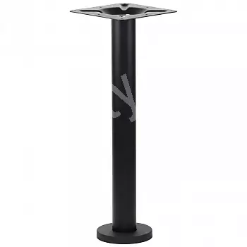 Base per tavolo in metallo per bar realizzata in acciaio, nero opaco, altezza 72,5 cm