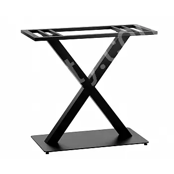 &amp;amp;quot;X&amp;amp;quot; rėmas metalinis pagrindas dideliems stalo paviršiams, pagamintas iš plieno, aukštis 73 cm, dugno plokštės dydis 69,5x39,5 cm