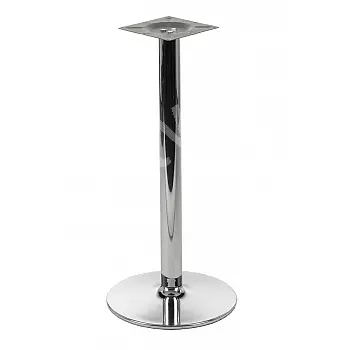 Picior central de masă metalic, efect cromat, înălțime 110 cm, diametru 46 cm