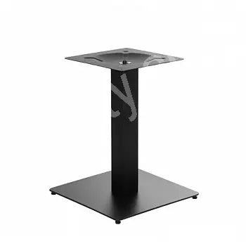 Picior de masă metalic vopsit cu pulbere din oțel, înălțime 57,5 cm, dimensiuni plăci de jos pătrate 45x45 cm
