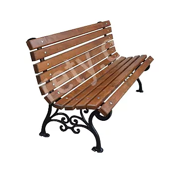 Banc de jardin classique en fonte, longueur 150 cm ou 180 cm, composé de 11 planches en bois d&amp;amp;#039;aulne, poids 35 kg