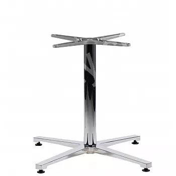 Base de mesa leve em alumínio, altura 58 cm, dimensões da base inferior 71x71 cm, peso leve 3,5 kg