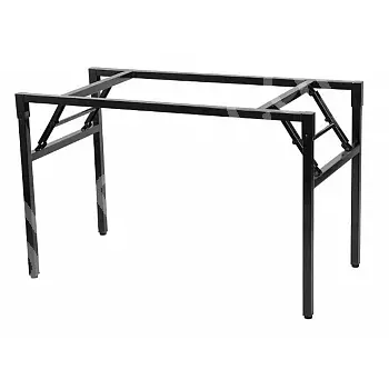 Klappmetallrahmen fir Dëscher, aus Stol, schwaarz oder gro Faarf, Gréisst 156x76 cm