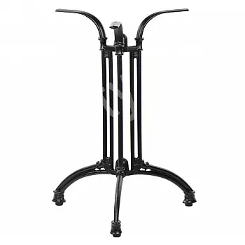 Valurautainen pöytäjalusta, 3 jalkaa, 54x54 cm, korkeus 72,5 cm, sopii pöytätasoille D90 cm asti, paino 12,8 kg