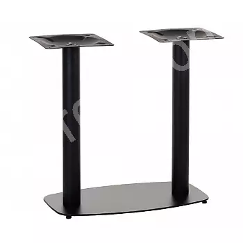 Bordfod af metal-dobbeltsøjler, højde 73 cm, bordfod 70x40 cm
