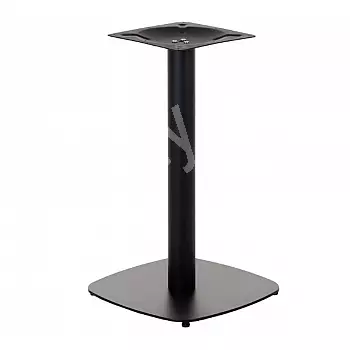 Merkezi çelik destekli metal masa tabanı, siyah renk, taban ölçüsü 45x45 cm, yükseklik 73 cm