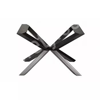 Baza de masa in forma de X inaltime mica din otel, stil modern si industrial, inaltime 42 cm, dimensiuni 38x58 cm, culori alb sau negru