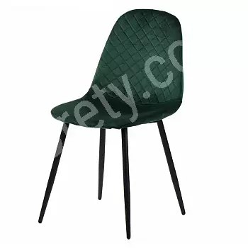 Polsterdatud samettoolid ilma käetugedeta, samblaroheline, kõrgus 87 cm, istme kõrgus 46 cm, komplektis 4 tooli