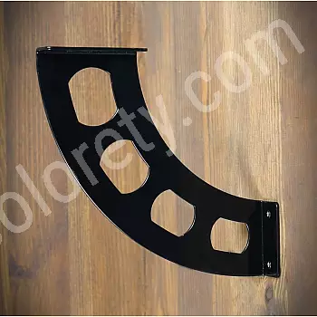 Suport raft din otel, suport, suport „Boomerang”, culoare neagra, set 2 buc.