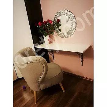 Kovinski okrasni nosilec, nosilec za polico 40x40cm - črn set (2 kom.)