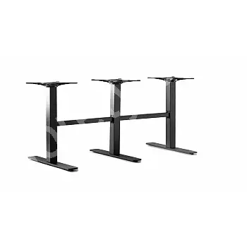 Metalen tafelpoot van staal, ontworpen voor grote tafels, kleur zwart, voor tafelbladen tot 280x100 cm