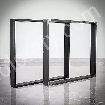 Patas de mesa cuadradas de acero, altura 71 cm, ancho 80 cm, para mesa de comedor (juego de 2 piezas)