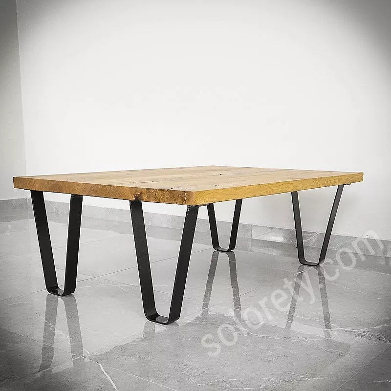 Patas de mesa de acero hechas de hierro plano, altura 38 cm, ancho..
