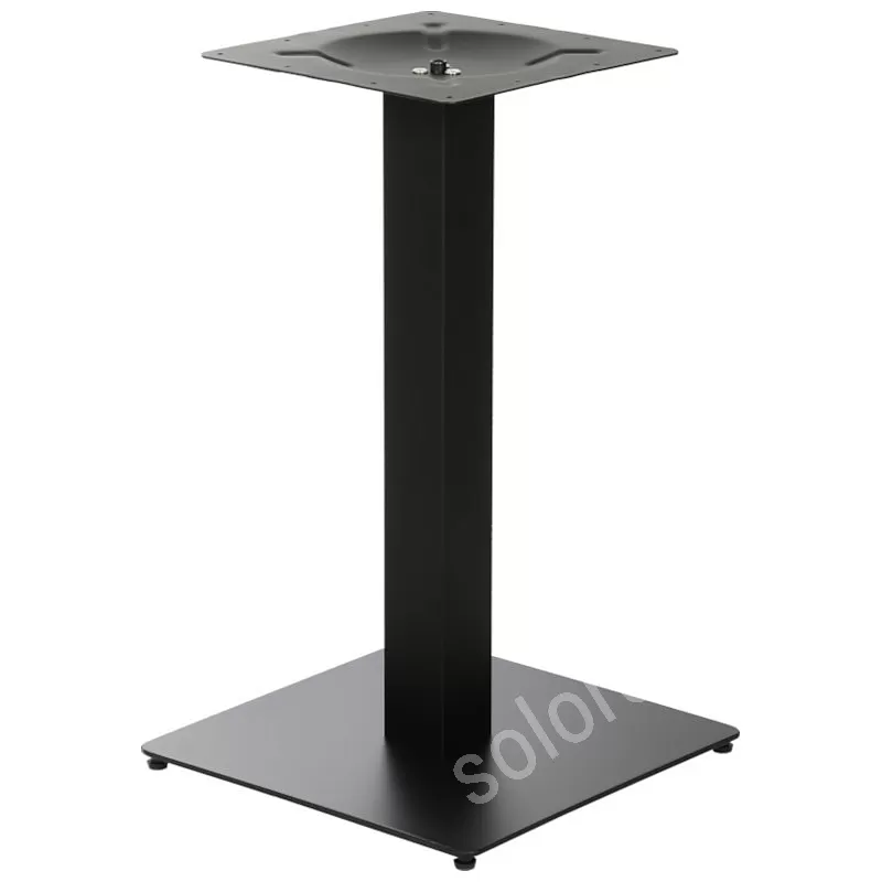 Pata de mesa central fabricada en metal, color negro, medidas base..
