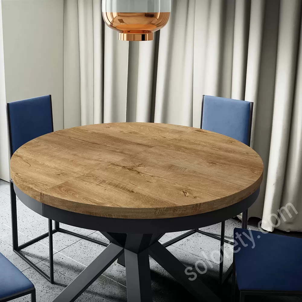 Mesa de comedor extensible con tapa de madera Made in Italy