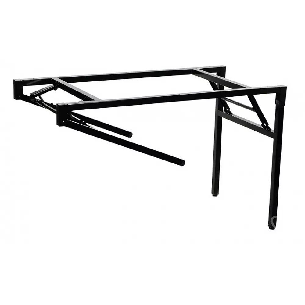 Base de mesa plegable de metal, forma rectangular con largo 116 cm..