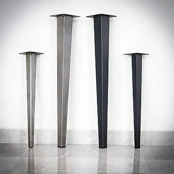 Pieds en métal de style rétro, en acier, deux options de hauteur 51 cm ou 71 cm, 4 pièces par lot