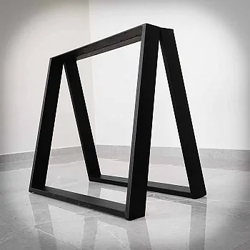 Izturīga metāla galda kāja no tērauda, kvadrātveida forma, augstums 72 cm, izmēri 75x72 cm, 2 gab. komplektā