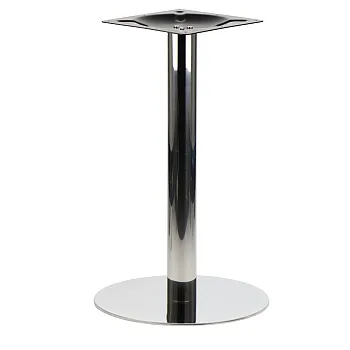 Bordstativ i polerat rostfritt stål, basdiameter 44,5 cm, höjd 72,5 cm